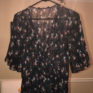 Zara Floral faux Wrap Dress
